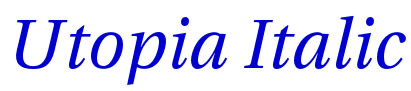Utopia Italic 字体